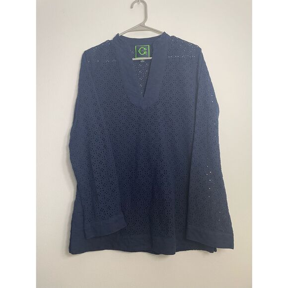 Long Sleeve Navy Top C Wonder Size Small - Picture 1 of 4